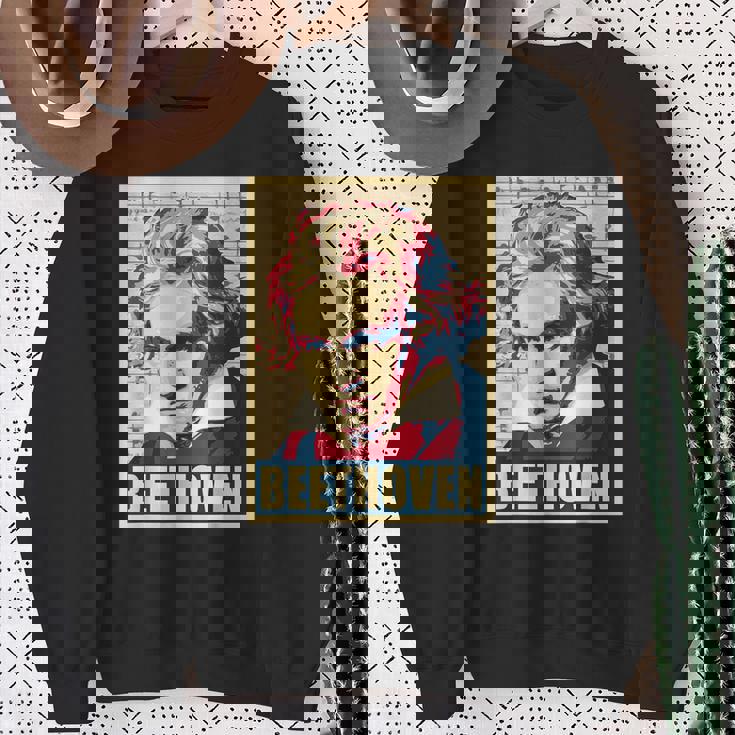 ベートーベン クラシカル音楽作曲家 レトロ スウェットシャツ 年配の女性への贈り物