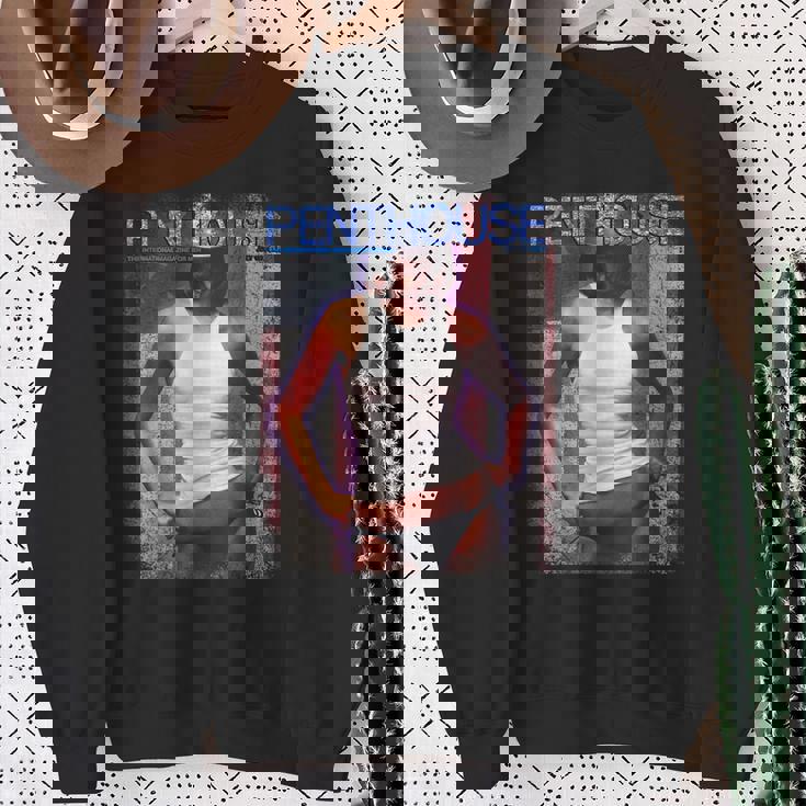 ペントハウスマガジン 1976年7月 ピンナップ ガール ヴィンテージ アメリカ国旗 スウェットシャツ 年配の女性への贈り物