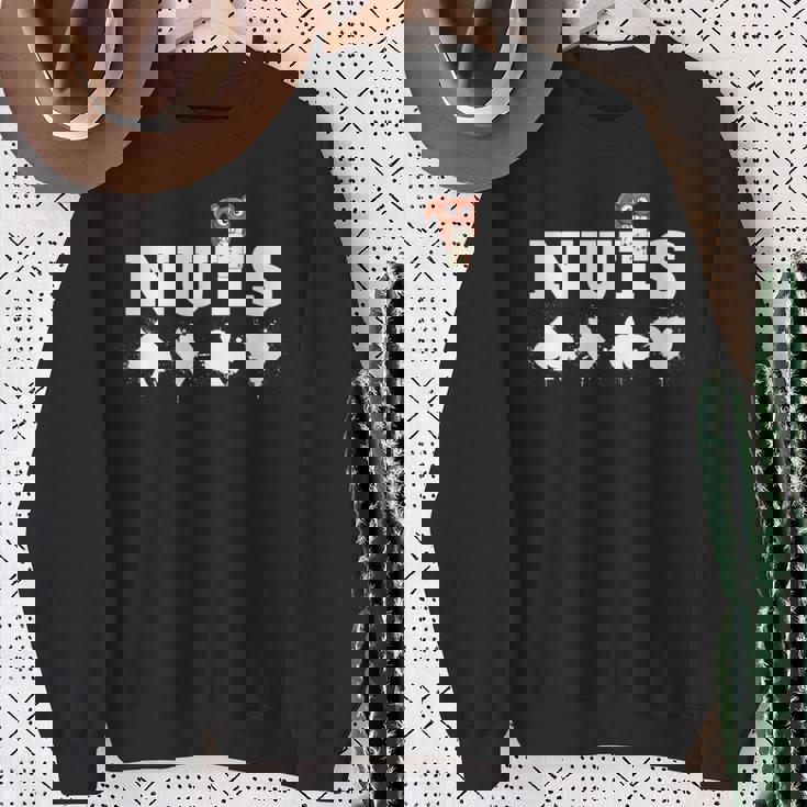 ポーカーデザイン リスの実カードゲーム ポーカーギフト 長袖tシャツ スウェットシャツ 年配の女性への贈り物