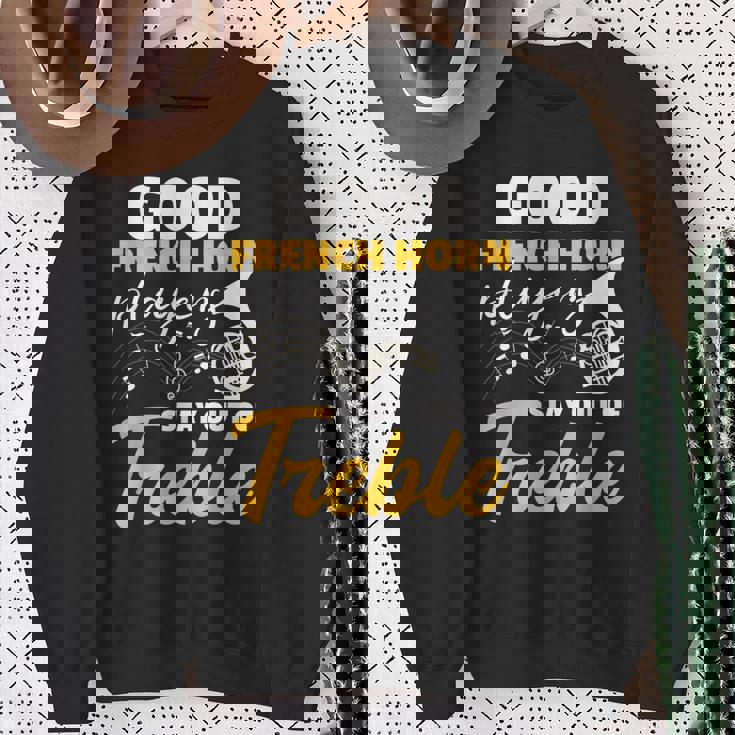 マーチング・フレンチ・ホルンバンド スウェットシャツ 年配の女性への贈り物