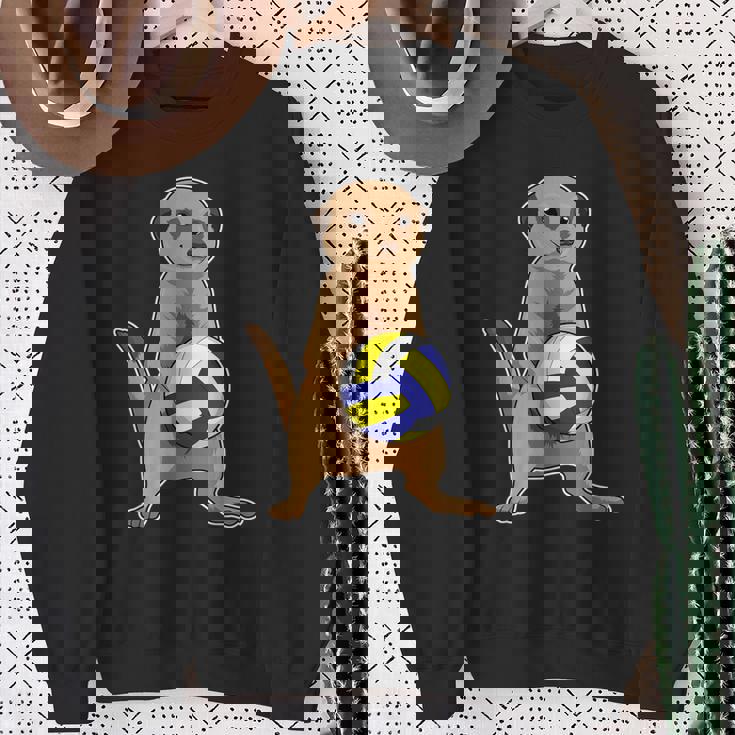 ミーアキャット バレーボール選手 バレーボール スポーツ スウェットシャツ 年配の女性への贈り物