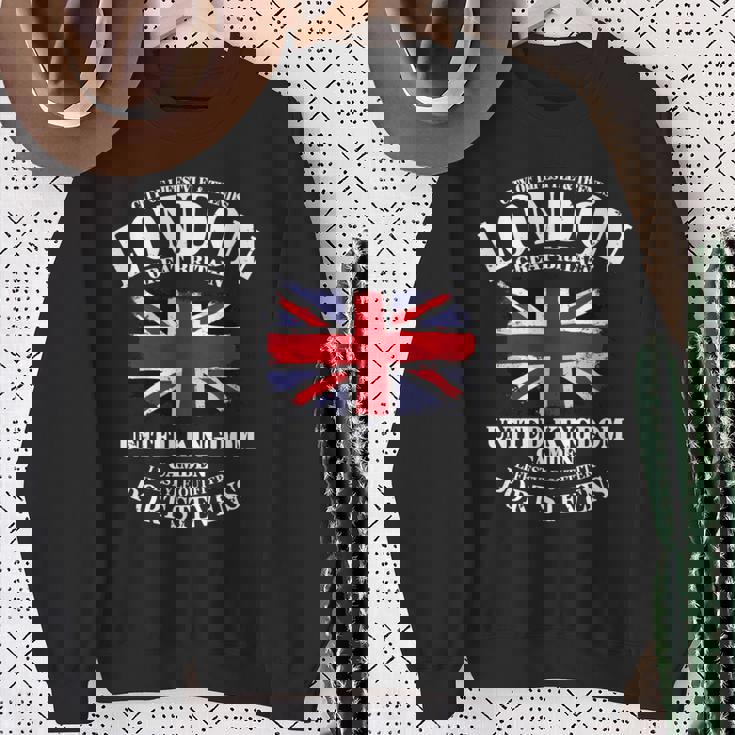 ユニオンジャック 英国の国旗 グレートブリテン ロンドン Union Jack 長袖tシャツ スウェットシャツ 年配の女性への贈り物