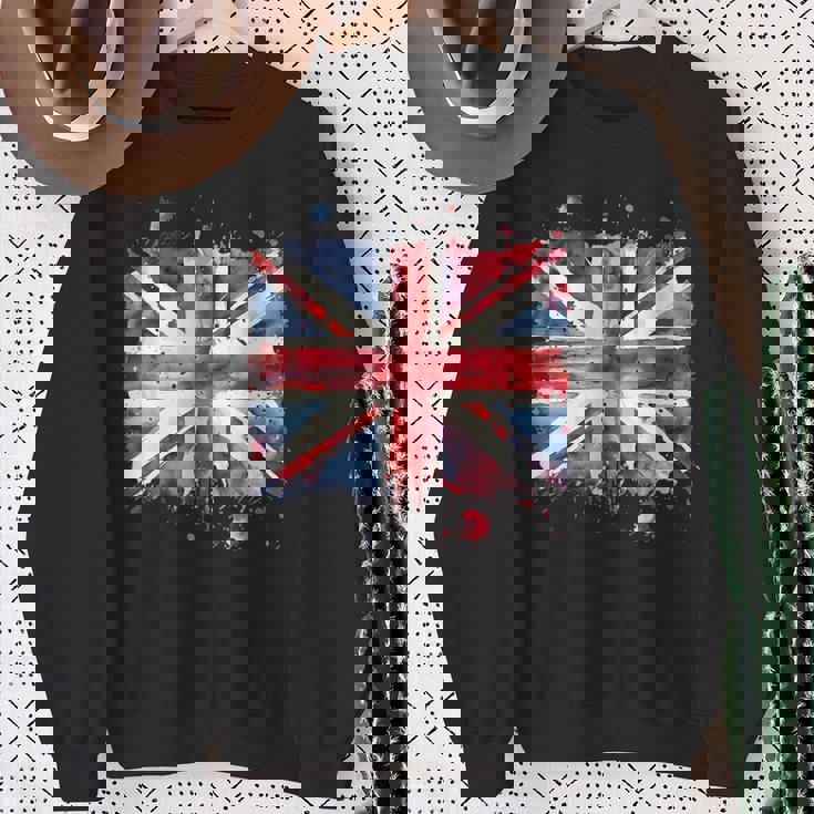 ユニオンジャック インクスタイル アート イギリス国旗 イギリス 国旗 イギリス スウェットシャツ 年配の女性への贈り物