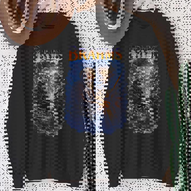 ヨハネス・ブラームス 作曲家 長袖tシャツ スウェットシャツ 年配の女性への贈り物