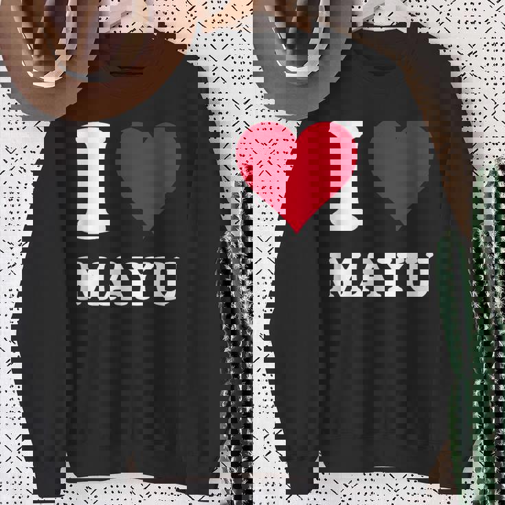 レッドハート I Love Mayu スウェットシャツ 年配の女性への贈り物