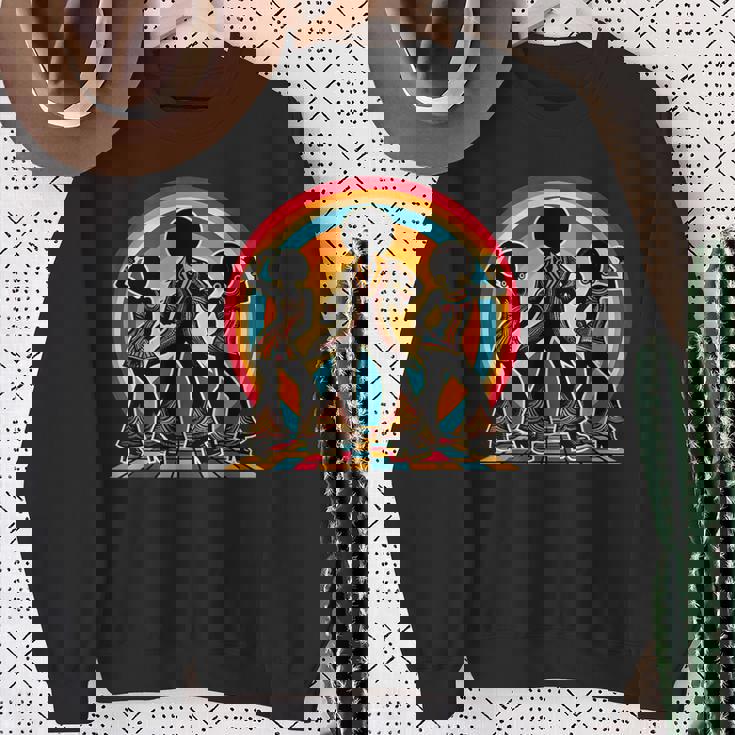 レトロ アフロ ソウル 音楽 グルーヴ ダンス ファンキー ディスコ スウェットシャツ 年配の女性への贈り物