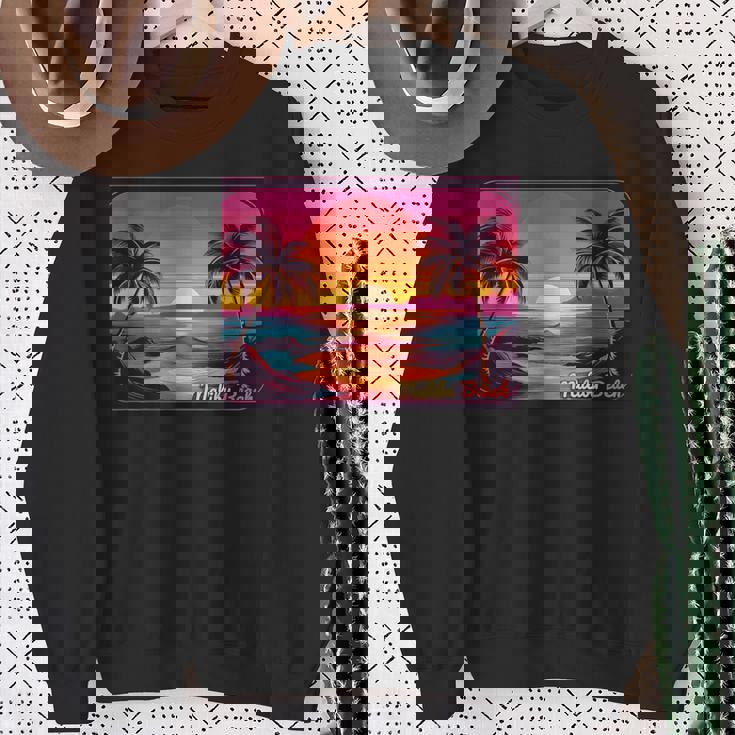 レトロ サンセット マリブビーチ スウェットシャツ 年配の女性への贈り物