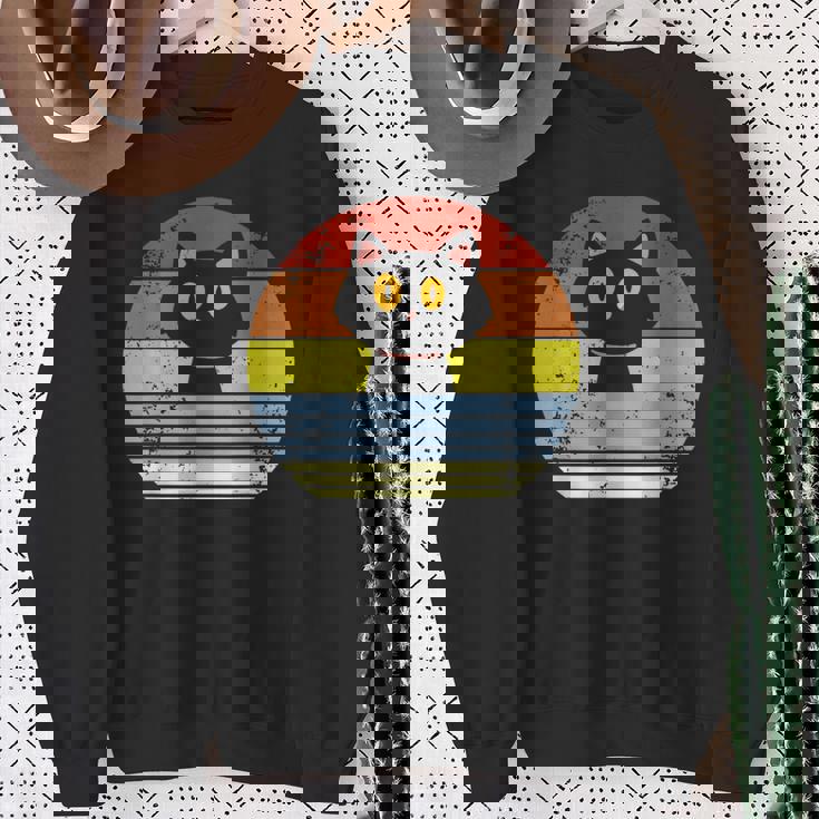 レトロ 猫 ヴィンテージ かわいい 子猫 ニャー キティ キティ スウェットシャツ 年配の女性への贈り物