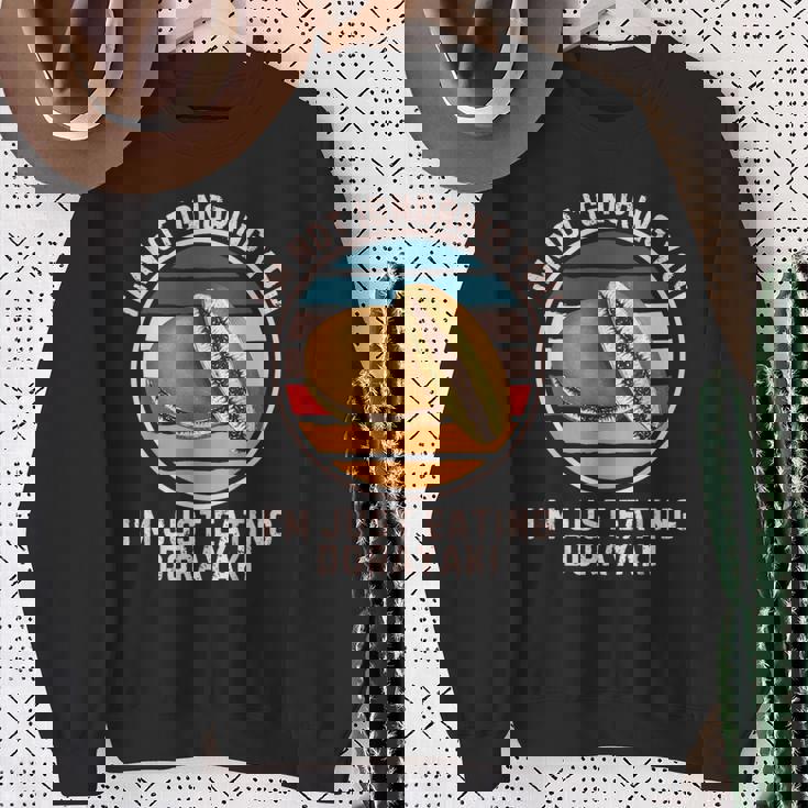 レトロどら焼き 俺は君を無視しない ただ食べているだけどら焼き スウェットシャツ 年配の女性への贈り物