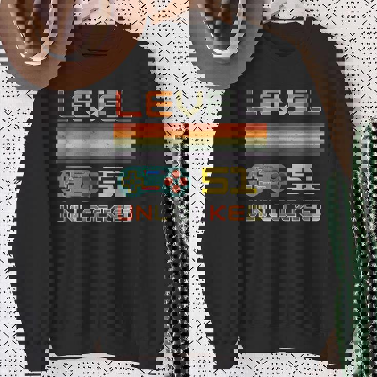 レベル51 アンロック ゲーマー 51歳の誕生日 スウェットシャツ 年配の女性への贈り物