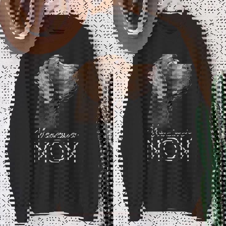 ワイマラナー 犬 ママ スウェットシャツ 年配の女性への贈り物