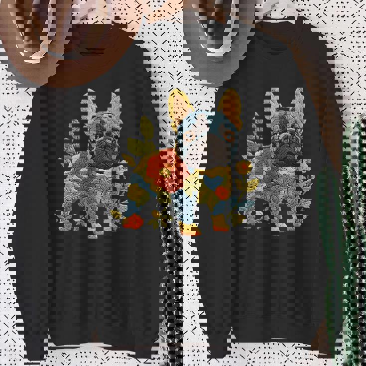 ヴィンテージ フレンチブルドッグ ママ 犬 フレンチブルドッグ 母の日 スウェットシャツ 年配の女性への贈り物