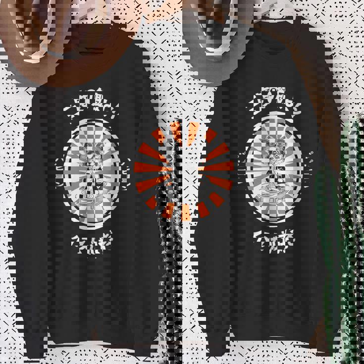 三度の飯より犬が好き パピヨン グッズ おもしろ 面白い ネタ 笑える ことわざ 犬好き 和風 レトロ スウェットシャツ 年配の女性への贈り物