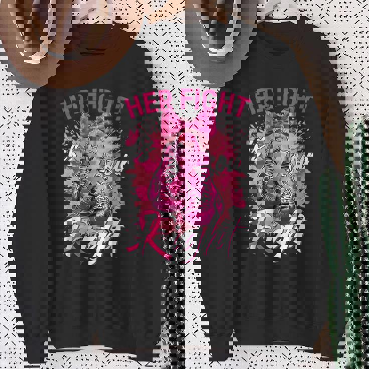 乳がん Her Fight Is Our Fight 乳がんグローブ スウェットシャツ 年配の女性への贈り物