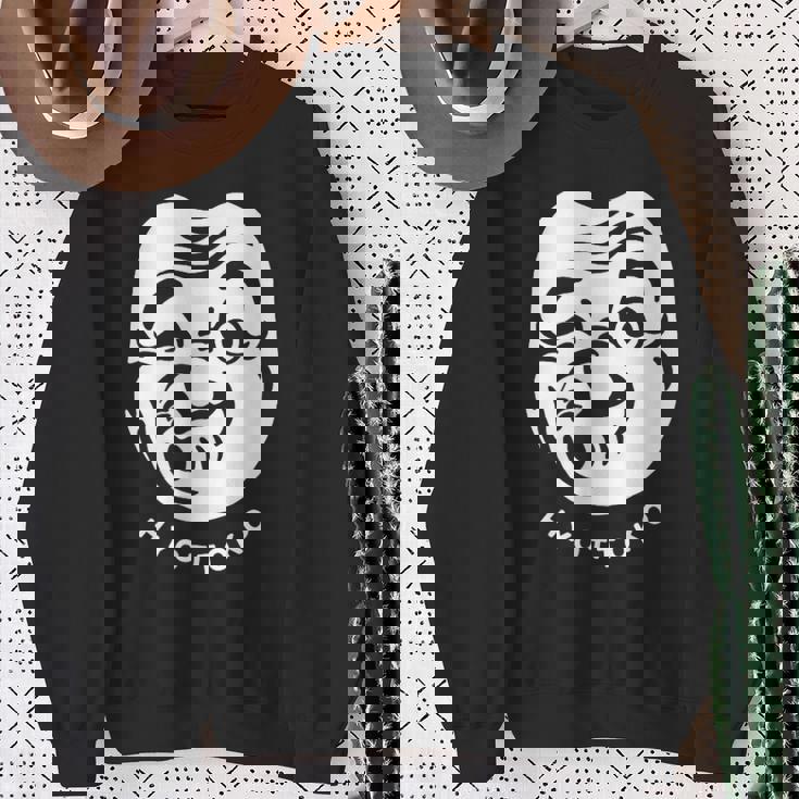 伝統的な日本のマスク、ひょっとこ様式デザイン。 スウェットシャツ 年配の女性への贈り物