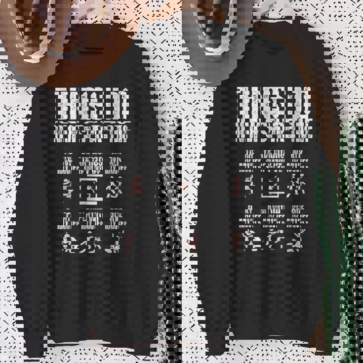 余暇にすること愛妻が大好き スウェットシャツ 年配の女性への贈り物