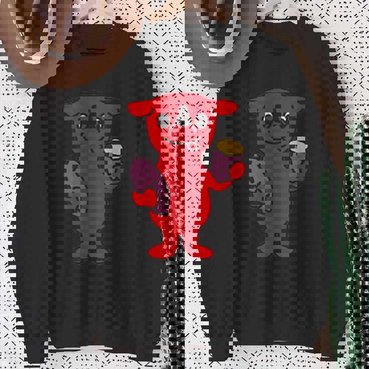 千葉県ご当地キャラとさつまいも スウェットシャツ 年配の女性への贈り物