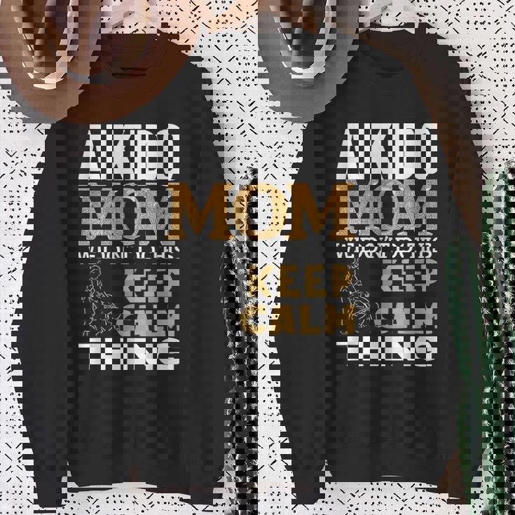 合気道 ママ 引用 面白い 合気道 スウェットシャツ 年配の女性への贈り物