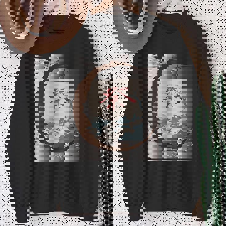 和風 京都 祭 里山 日本 風景 漢字一文字 和文字 お土産 スウェットシャツ 年配の女性への贈り物