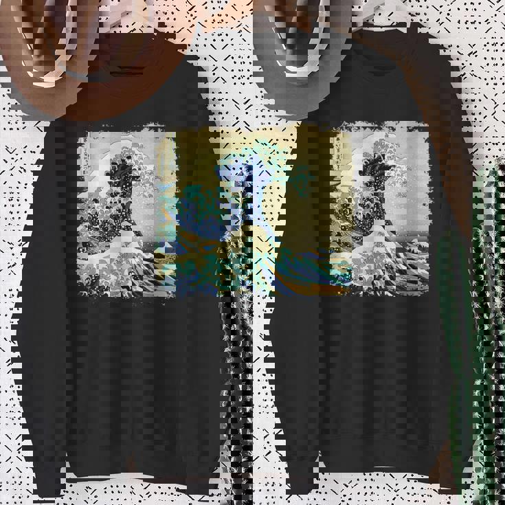 大波 北斎 名画 レトロ スウェットシャツ 年配の女性への贈り物