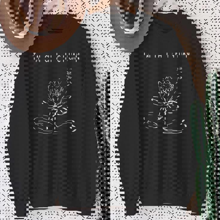 太極拳の初心者や教師のための太極拳のデザイン 長袖tシャツ スウェットシャツ 年配の女性への贈り物