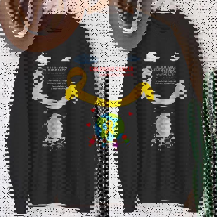 小児がん啓発月間 スウェットシャツ 年配の女性への贈り物