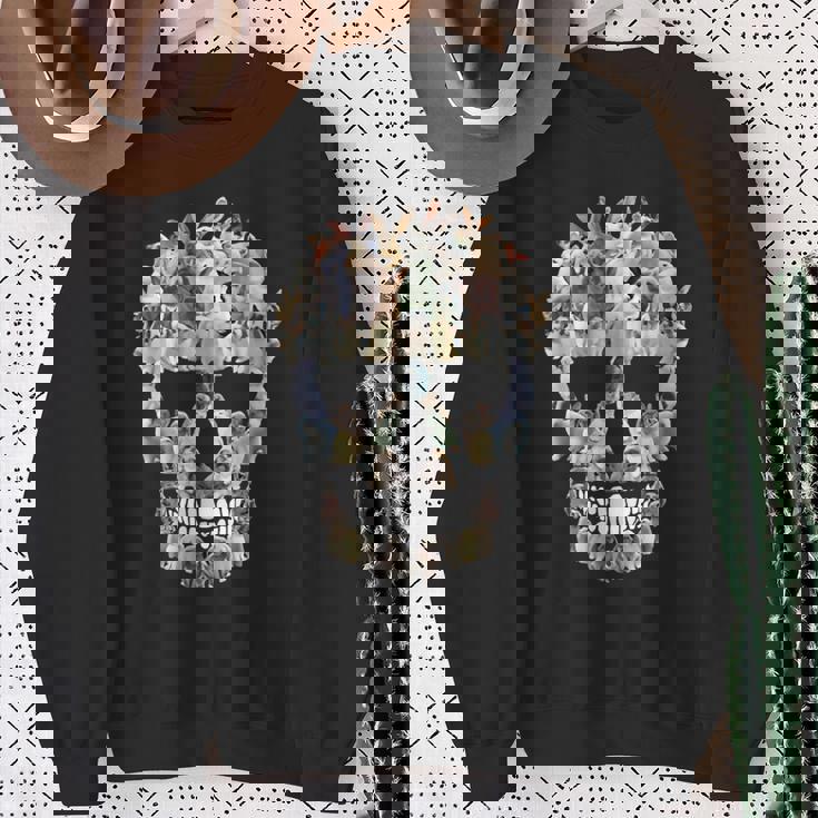 怖い スカル バニー ウサギ ホラー ハロウィン スウェットシャツ 年配の女性への贈り物