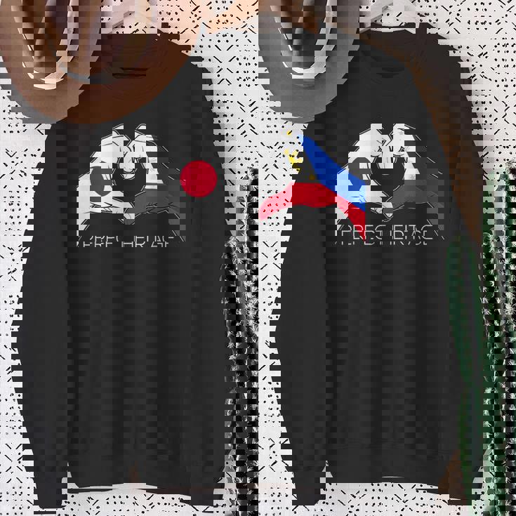 日本とフィリピン フィリピン人 日本人パーフェクトヘリテージ ヘア スウェットシャツ 年配の女性への贈り物