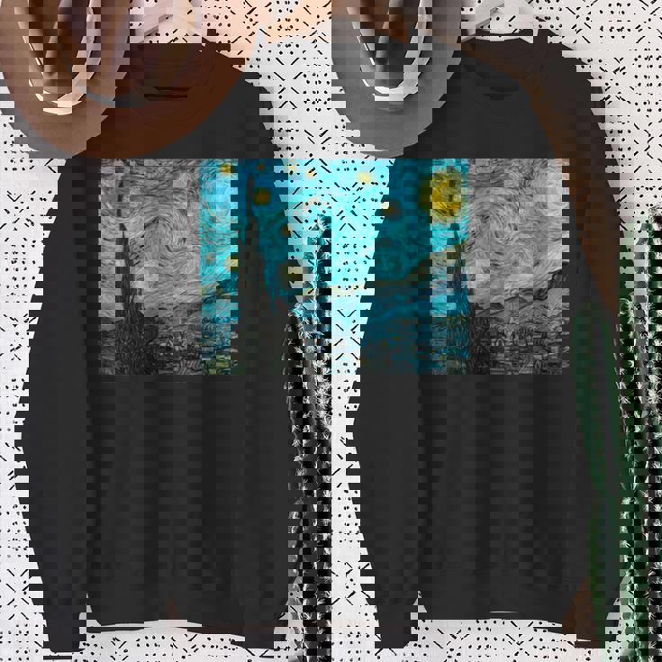 星月夜 ゴッホ 長袖tシャツ スウェットシャツ 年配の女性への贈り物