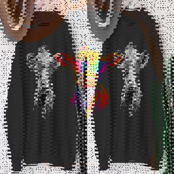 牛 農家 牛乳 ビーガン 子牛 牧場 甘い牛 スウェットシャツ 年配の女性への贈り物