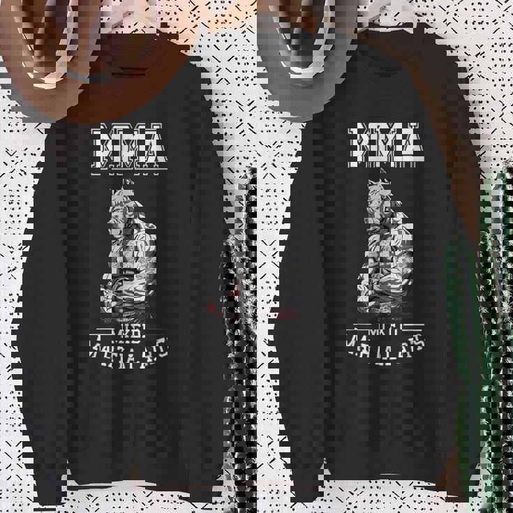 犬のmmaファイター フリーファイティングピットブル スウェットシャツ 年配の女性への贈り物