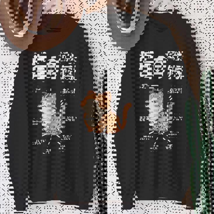 猫のなでかた解説 おもしろ 猫好き アイデア ギフト サプライズ にゃんこ おもしろ スウェットシャツ 年配の女性への贈り物