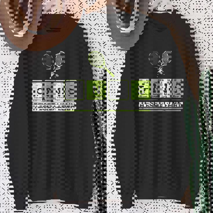 理科 先生 化学 教授 テニス 選手 スポーツ 長袖tシャツ スウェットシャツ 年配の女性への贈り物