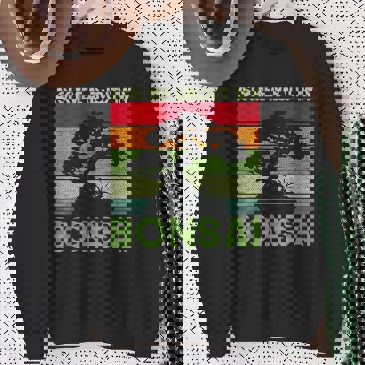 盆栽の木 私の盆栽について質問してください 面白い盆栽 スウェットシャツ 年配の女性への贈り物