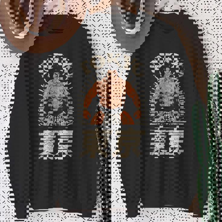 相撲 東京 日本 相撲 力士 お土産 和漢字 スウェットシャツ 年配の女性への贈り物