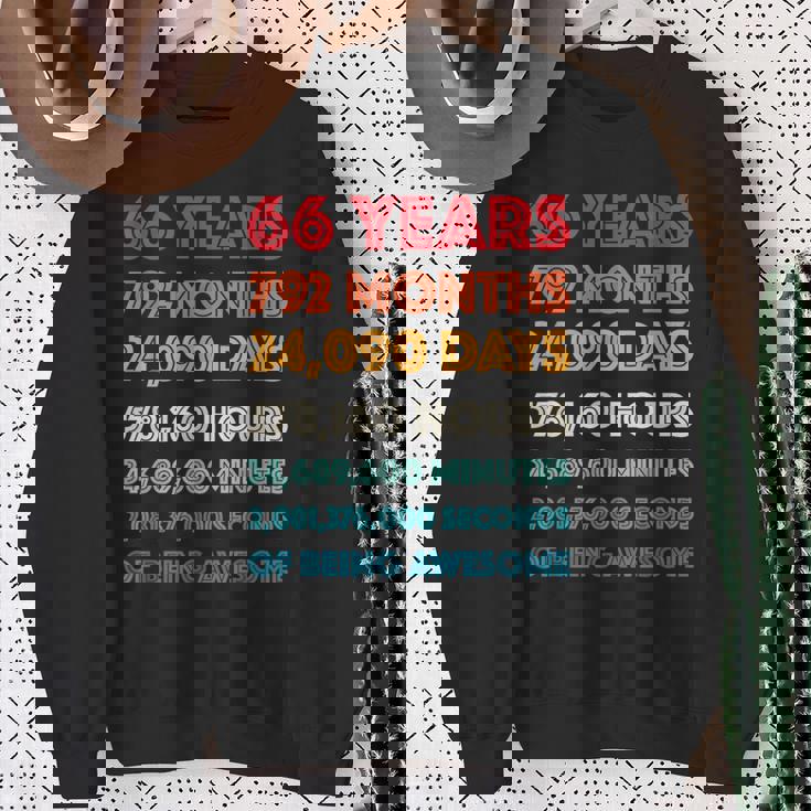 素晴らしい66歳の誕生日プレゼント 面白い レトロ 66歳の誕生日 スウェットシャツ 年配の女性への贈り物