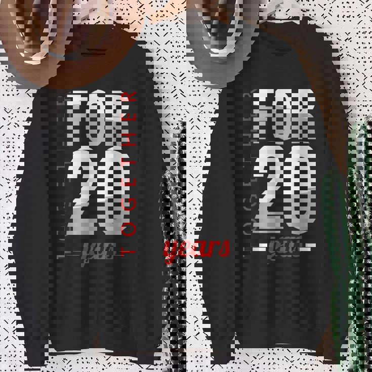 結婚20周年 結婚記念日 磁器 結婚記念日 スウェットシャツ 年配の女性への贈り物