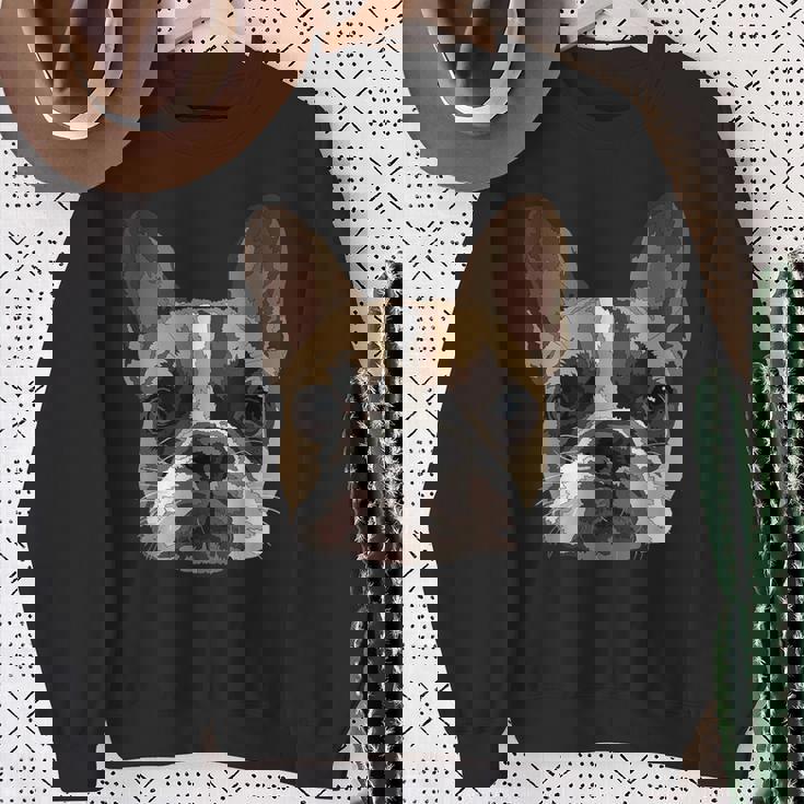 芸術的なフレンチドッグ愛好家フレンチブルドッグ スウェットシャツ 年配の女性への贈り物