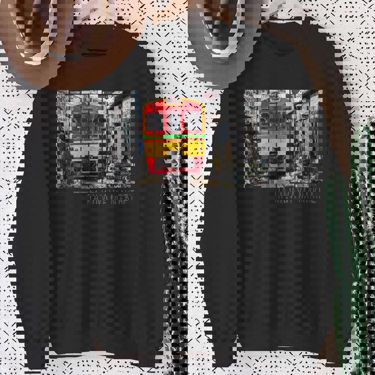 鉄道市場メークロン ヴィンテージ タイ レトロな列車 スウェットシャツ 年配の女性への贈り物