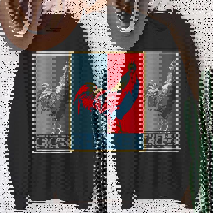 面白いtシャツ にわとり 鶏 鳥 メンズ おもしろ 面白い 服 おもしろグッズ ネタ ポスター チキン スウェットシャツ 年配の女性への贈り物