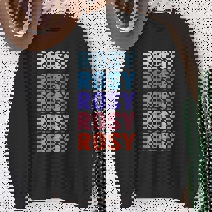 面白いギフト名 Rosy パーソナライズ 名前 スウェットシャツ 年配の女性への贈り物