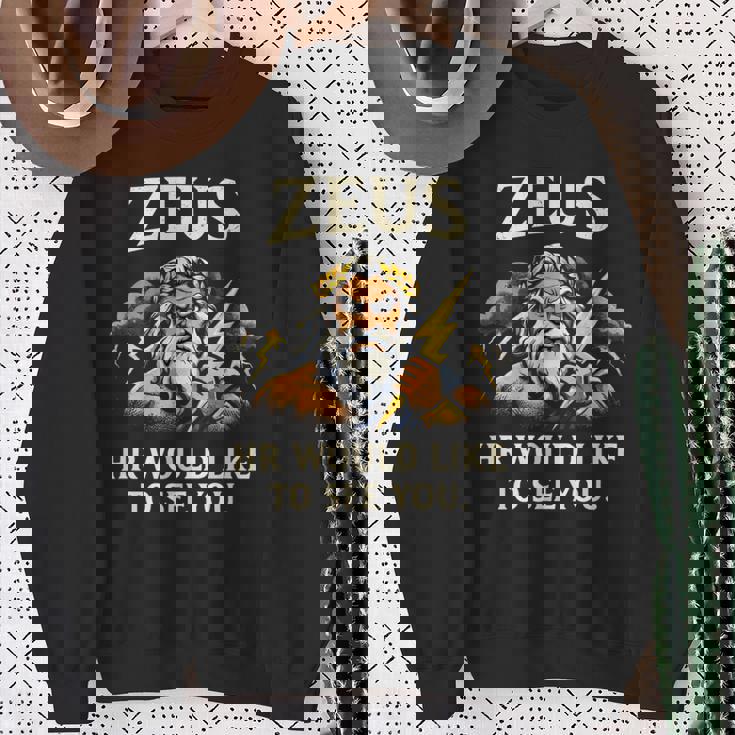 面白いゼウス・ミーム-古代ギリシャの神-ギリシャ神話 スウェットシャツ 年配の女性への贈り物