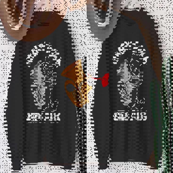 面白いチューバプレーヤー スウェットシャツ 年配の女性への贈り物