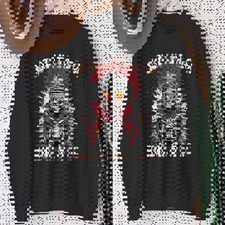 面白いローマのセンチュリオン モーターサイクリスト Legio 1 Italica スウェットシャツ 年配の女性への贈り物