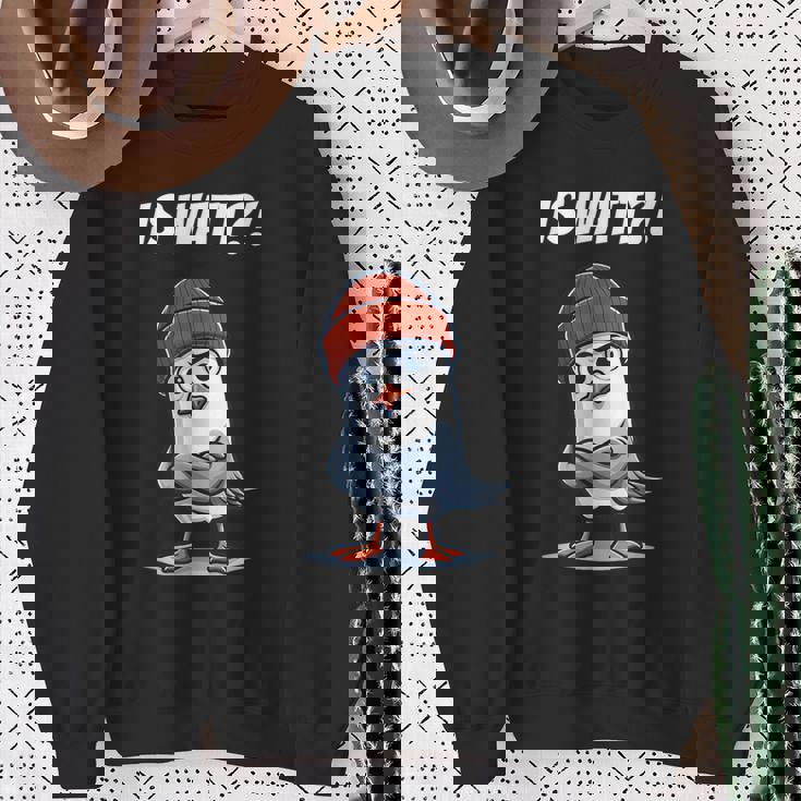 面白い北海のカモメはワット低ドイツ語オストフリースラントと言っています。 スウェットシャツ 年配の女性への贈り物