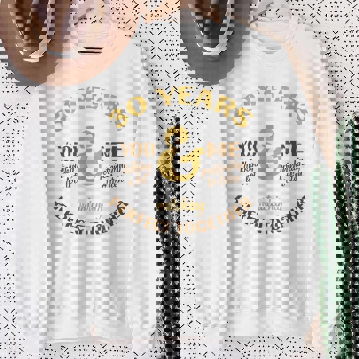 30年 一緒に完成 30周年 おそろい カップル スウェットシャツ 年配の女性への贈り物