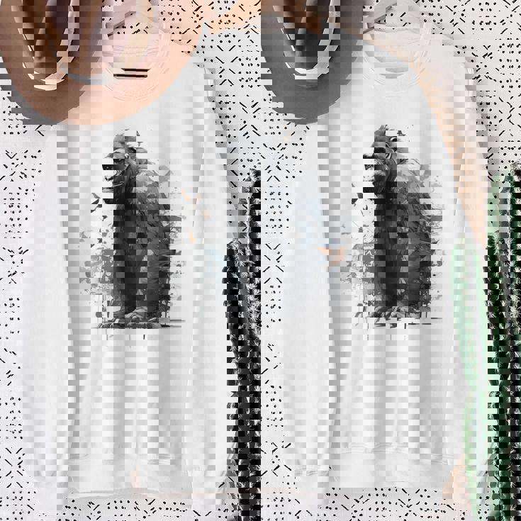 Gorilla Lover アートワーク 鳥 動物 モチーフ ゴリラ スウェットシャツ 年配の女性への贈り物