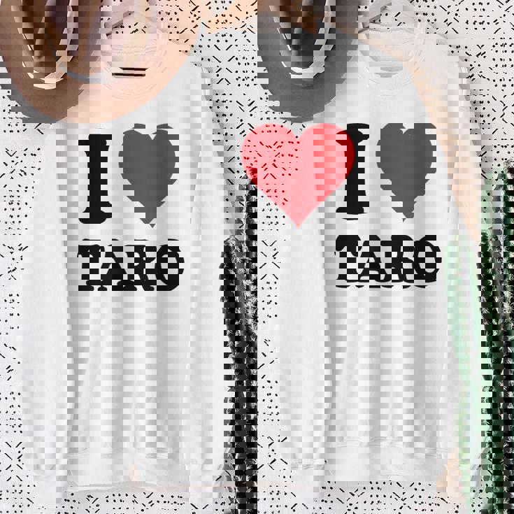 I Heart Taro 名 I Love パーソナライズ スウェットシャツ 年配の女性への贈り物