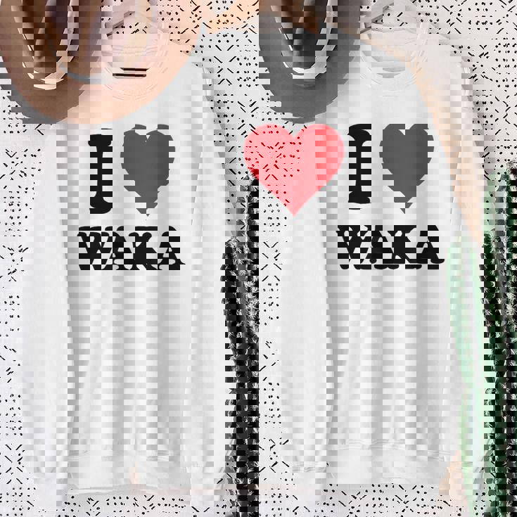 I Heart Waka ファーストネーム I Love パーソナライズ スウェットシャツ 年配の女性への贈り物