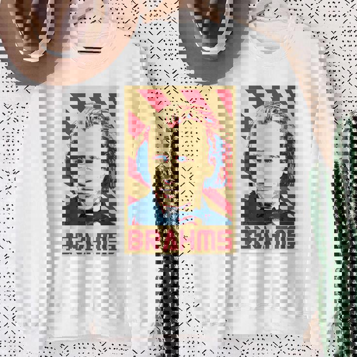 Johannes Brahms クラシック音楽の作曲家 レトロ調 スウェットシャツ 年配の女性への贈り物